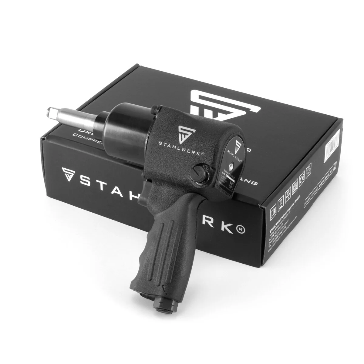 STAHLWERK DSS-880 ST Druckluft-Schlagschrauber 1/2 Zoll Drehschlagschrauber mit 881 Nm langer Aufnahme und Rechts-Linkslauf bei 5 Geschwindigkeiten - Image 8