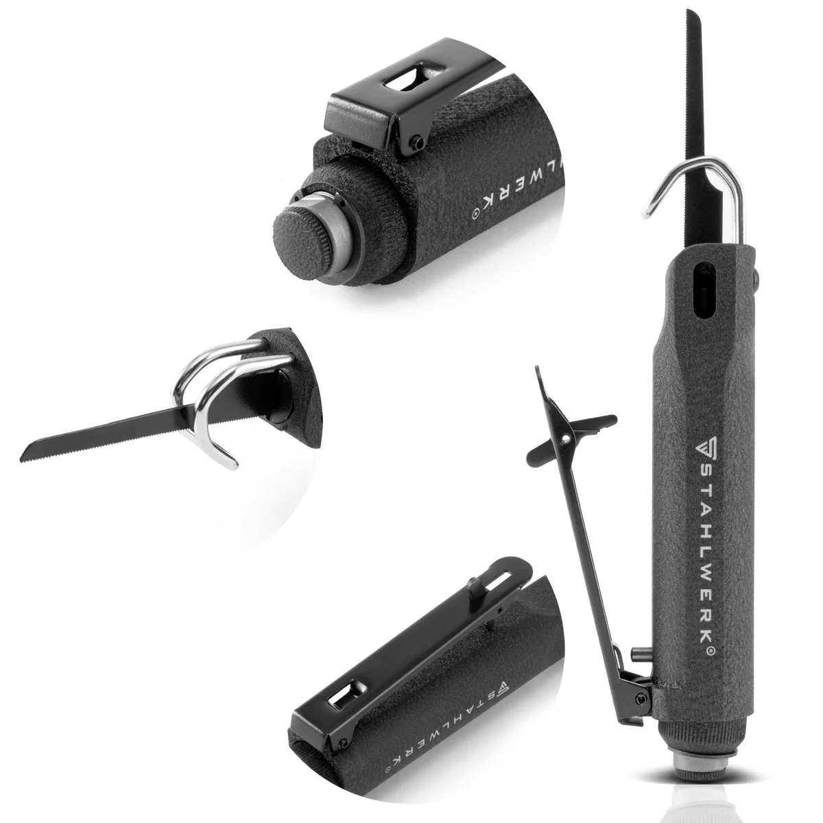 STAHLWERK DBS-900 ST Professionelle Mini-Druckluft-Stichsäge / Karosseriesäge zum Schneiden und Ausklinken von Blechen im KFZ-Bereich und Maschinenbau - Image 5