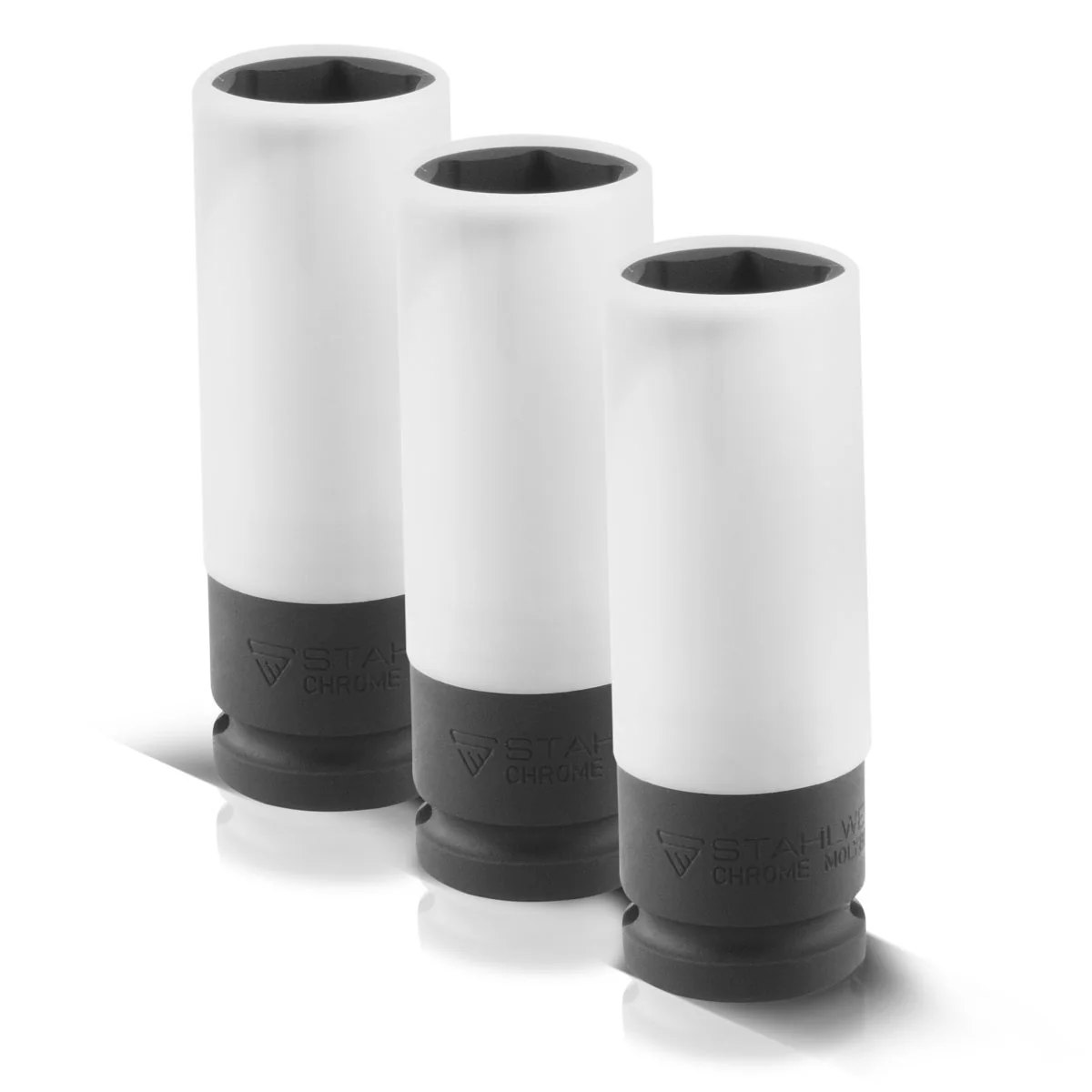 STAHLWERK Steckschlüssel-Satz 1/2 Zoll 3 hochwertige Schlagnüsse 17, 19, 21 mm aus galvanisiertem Chrom Molybdän Stahl - Image 4