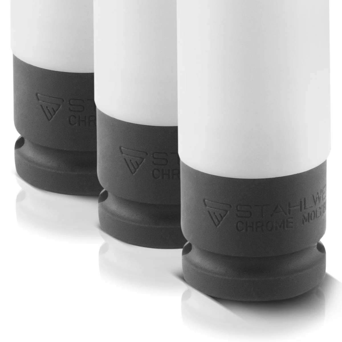 STAHLWERK Steckschlüssel-Satz 1/2 Zoll 3 hochwertige Schlagnüsse 17, 19, 21 mm aus galvanisiertem Chrom Molybdän Stahl - Image 5