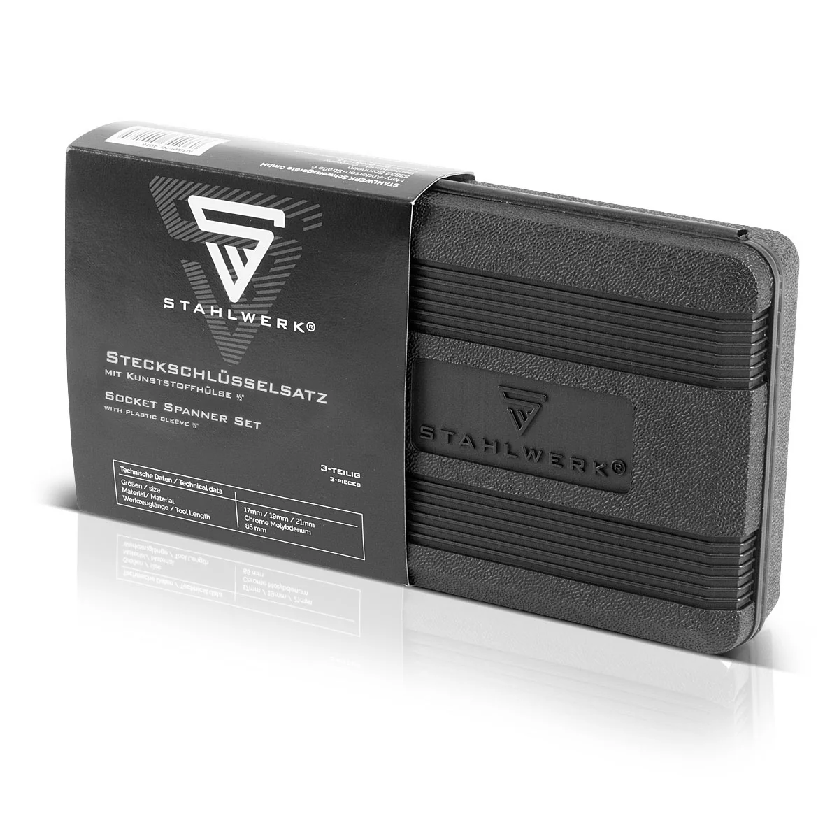STAHLWERK Steckschlüssel-Satz 1/2 Zoll 3 hochwertige Schlagnüsse 17, 19, 21 mm aus galvanisiertem Chrom Molybdän Stahl - Image 6