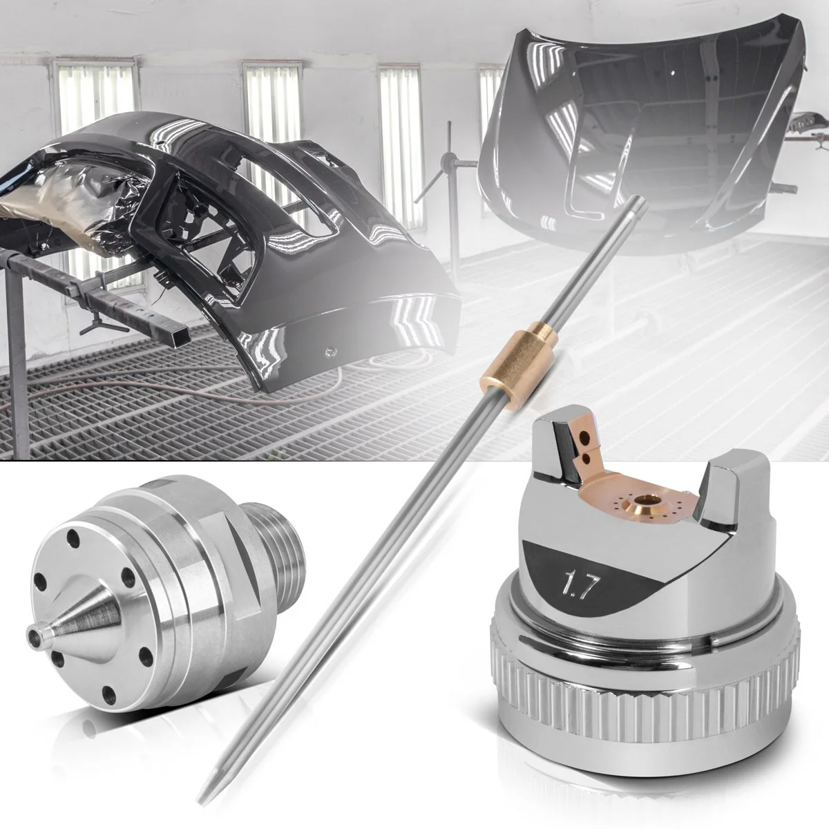 STAHLWERK Düsensatz 1,7 mm Düse für Lackierpistole / Spritzpistole / Sprühpistole / Spraypistole - Image 11