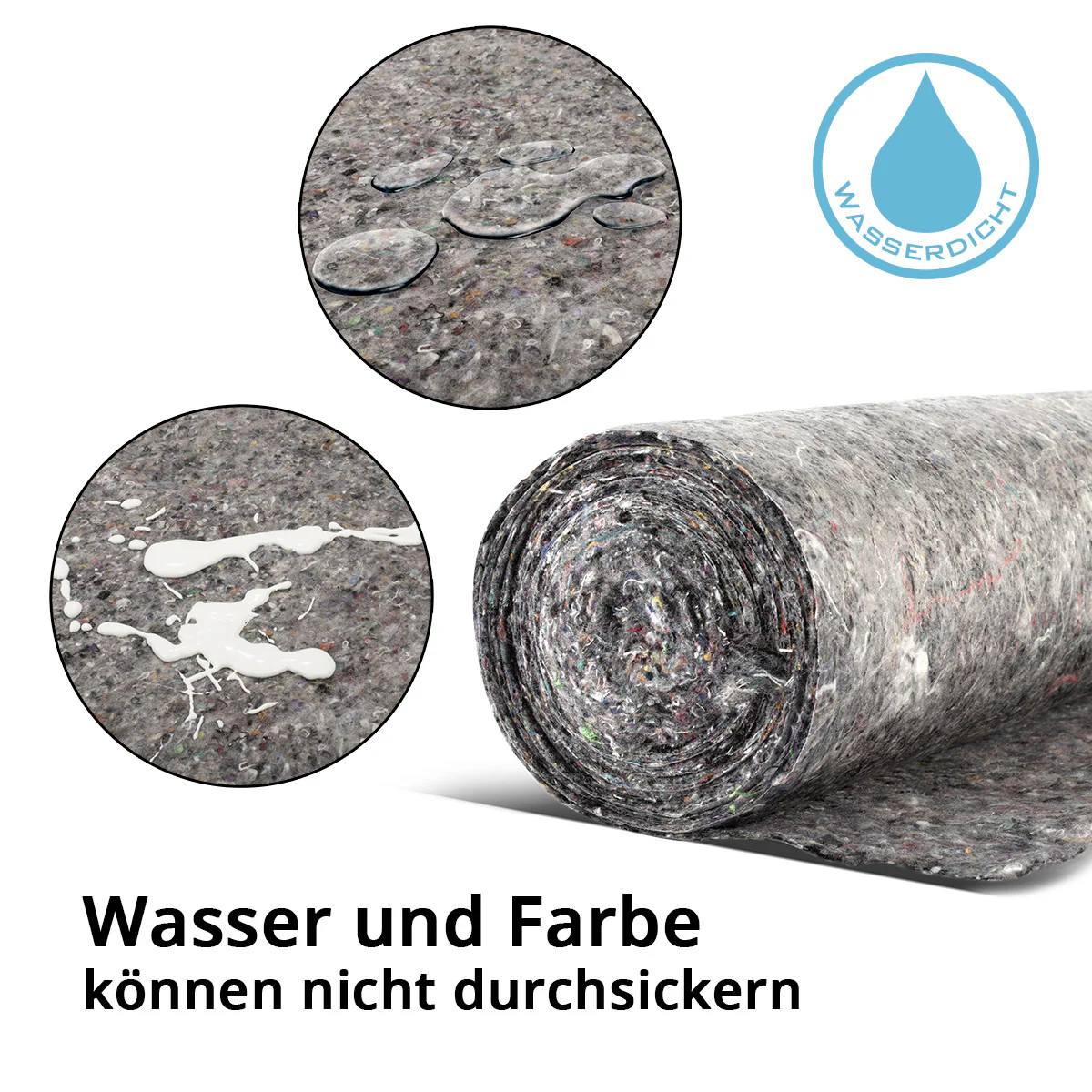 STAHLWERK Abdeckvlies / Malervlies / Schutzvlies mit rutschhemmender Oberfläche, hochbelastbar, saugstark und wiederverwertbar, 50 m 220 g - Image 5