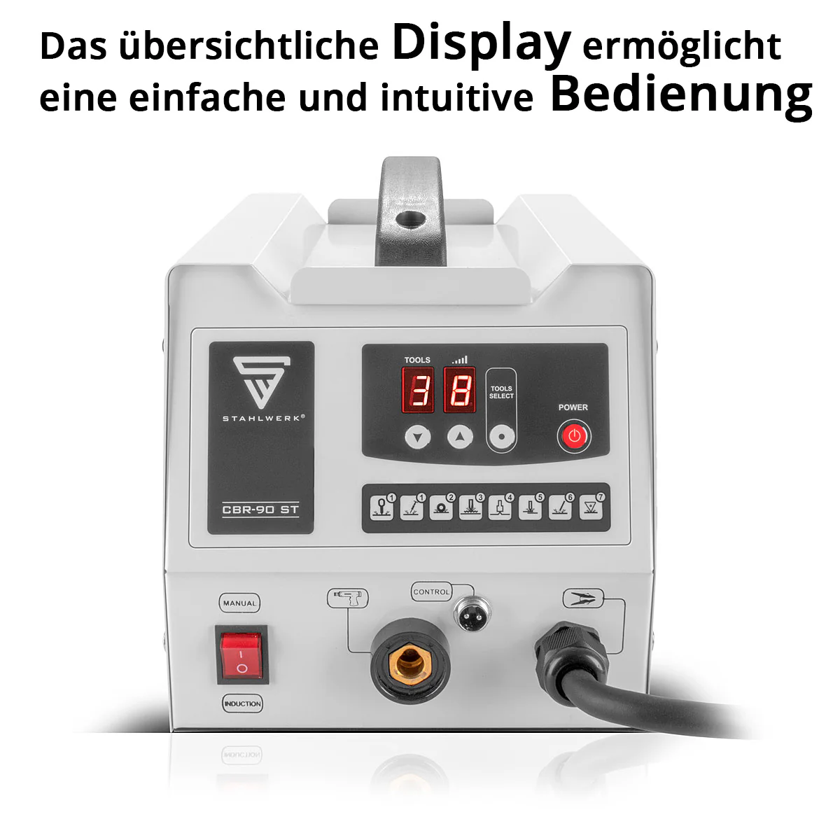 STAHLWERK Ausbeulspotter CBR-90 ST mit 3.000 W und 230 V Smart Repair Ausbeul-Set / Dellenlifter / Punktschweißgerät / Ausbeulwerkzeug / Schweißpistole zur professionellen Reparatur von Kfz Karosserien - Image 4