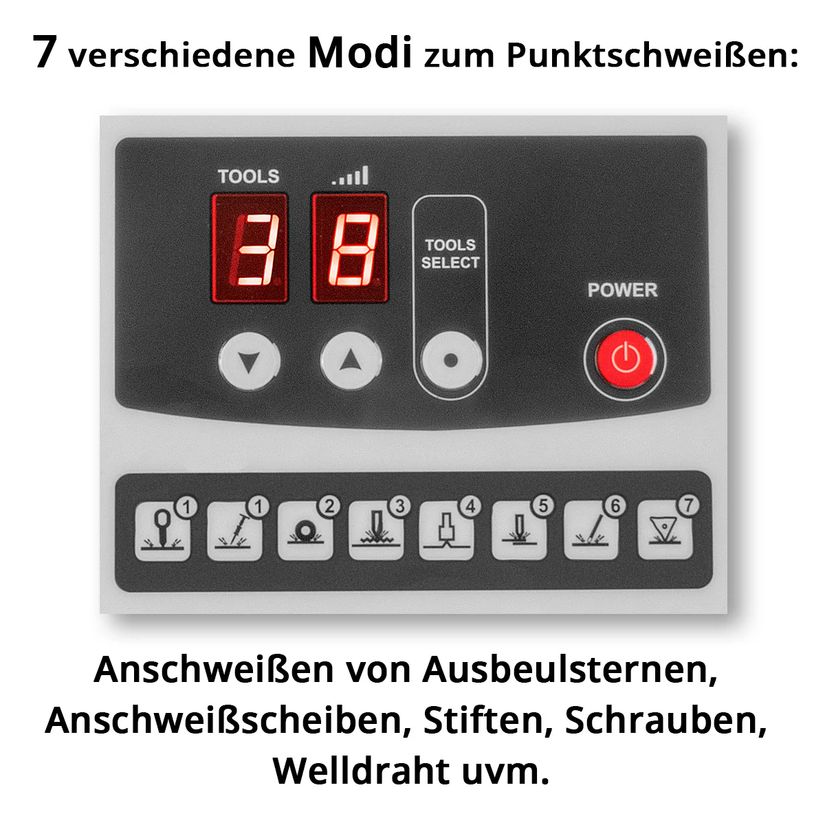 STAHLWERK Ausbeulspotter CBR-90 ST mit 3.000 W und 230 V Smart Repair Ausbeul-Set / Dellenlifter / Punktschweißgerät / Ausbeulwerkzeug / Schweißpistole zur professionellen Reparatur von Kfz Karosserien - Image 5