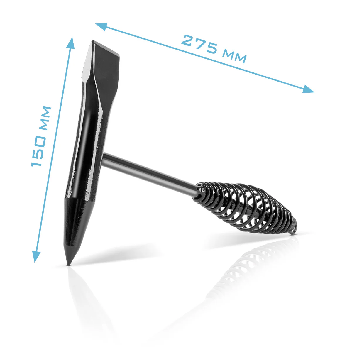 STAHLWERK Schlackehammer / Schweißerhammer 300 g robuster Schlackenhammer aus Stahl, Spitz- und Flachmeißel mit vibrationshemmendem Griff - Image 5