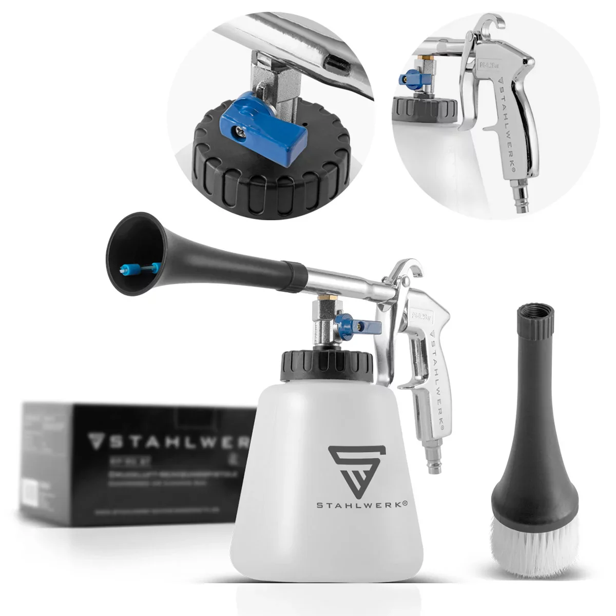 STAHLWERK Profi Druckluft-Reinigungspistole RP-90 ST, hochwertiger Druckluft-Reiniger mit Tornado-Effekt zum effektiven Reinigen von verschmutzen Oberflächen - Image 11