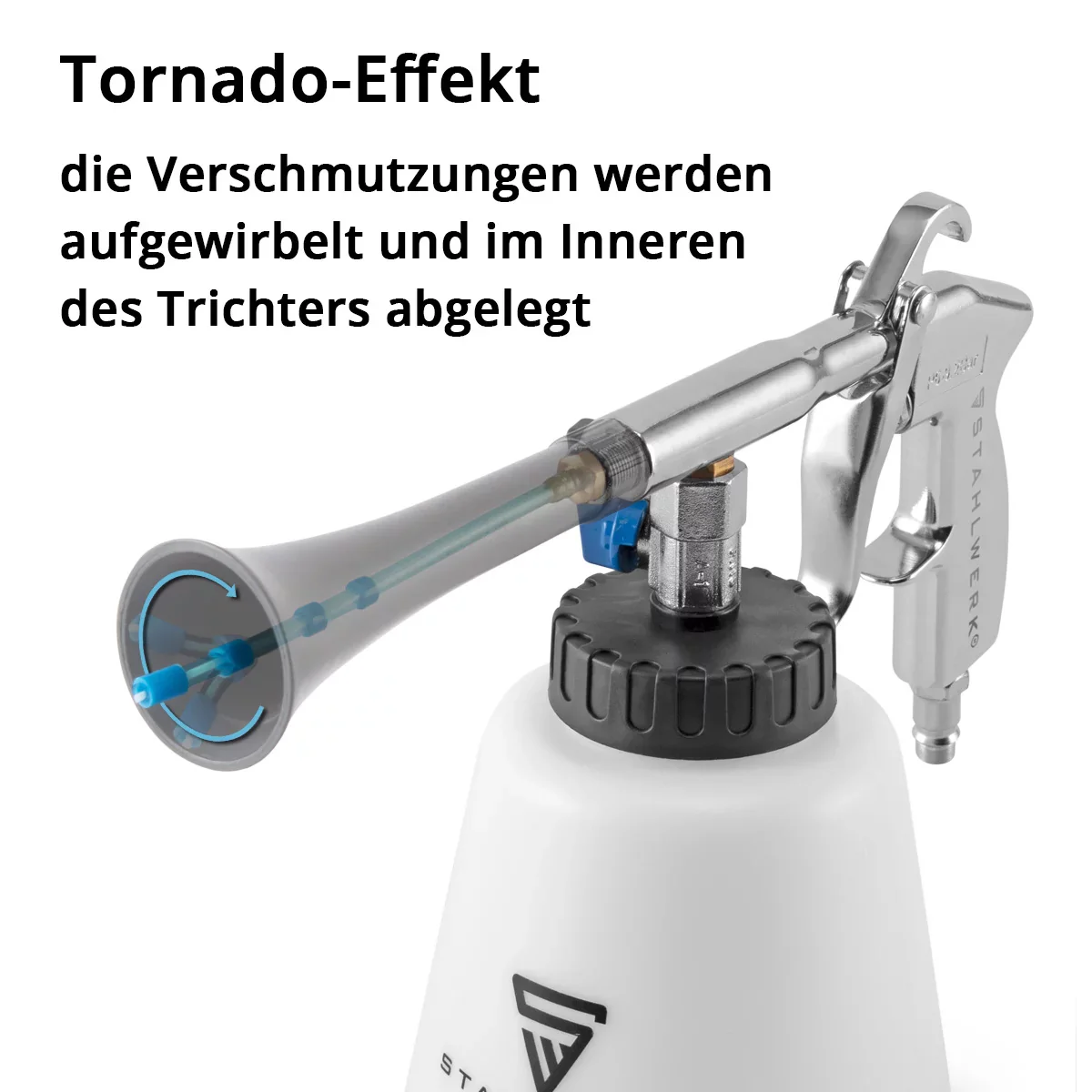 STAHLWERK Profi Druckluft-Reinigungspistole RP-90 ST, hochwertiger Druckluft-Reiniger mit Tornado-Effekt zum effektiven Reinigen von verschmutzen Oberflächen - Image 6