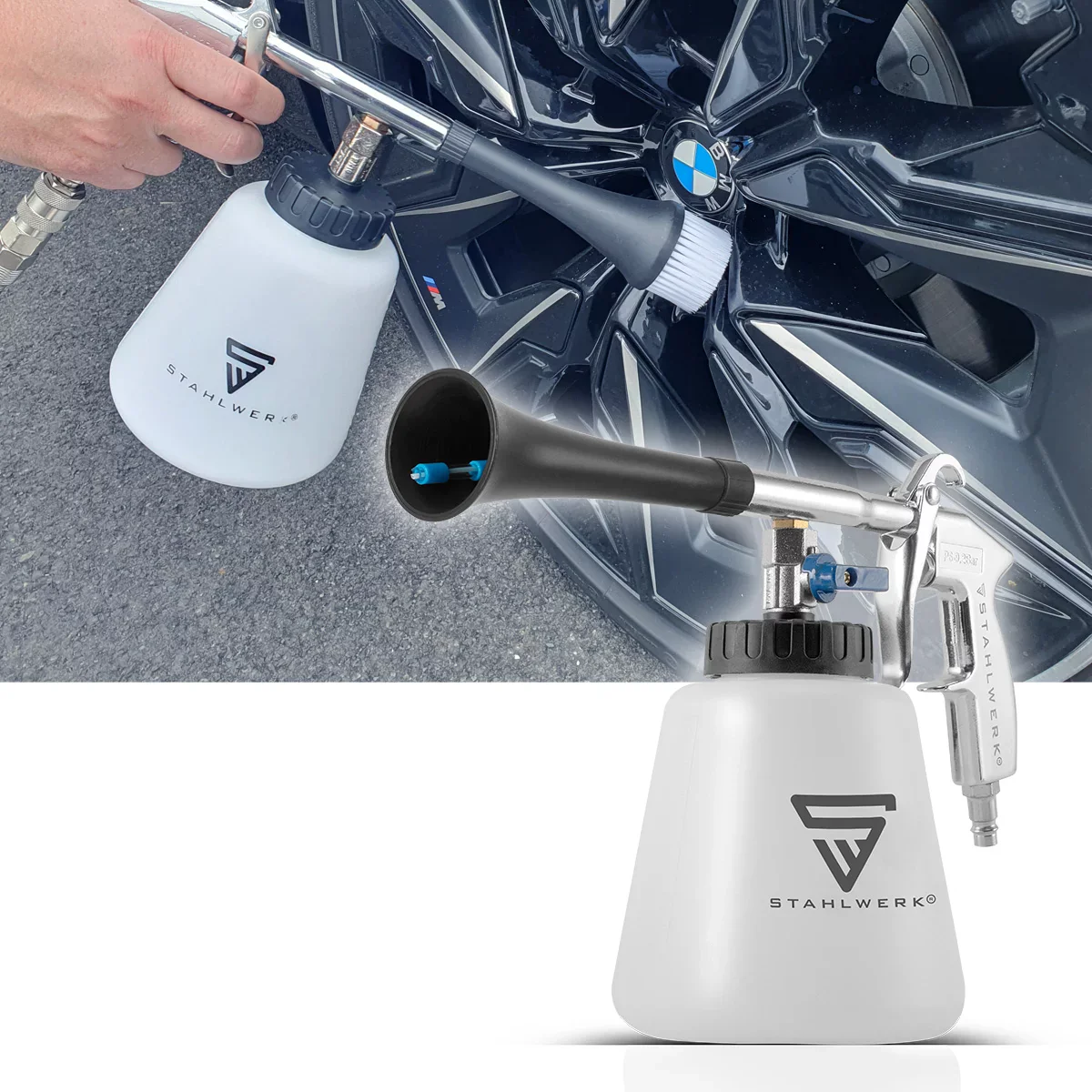 STAHLWERK Profi Druckluft-Reinigungspistole RP-90 ST, hochwertiger Druckluft-Reiniger mit Tornado-Effekt zum effektiven Reinigen von verschmutzen Oberflächen - Image 8