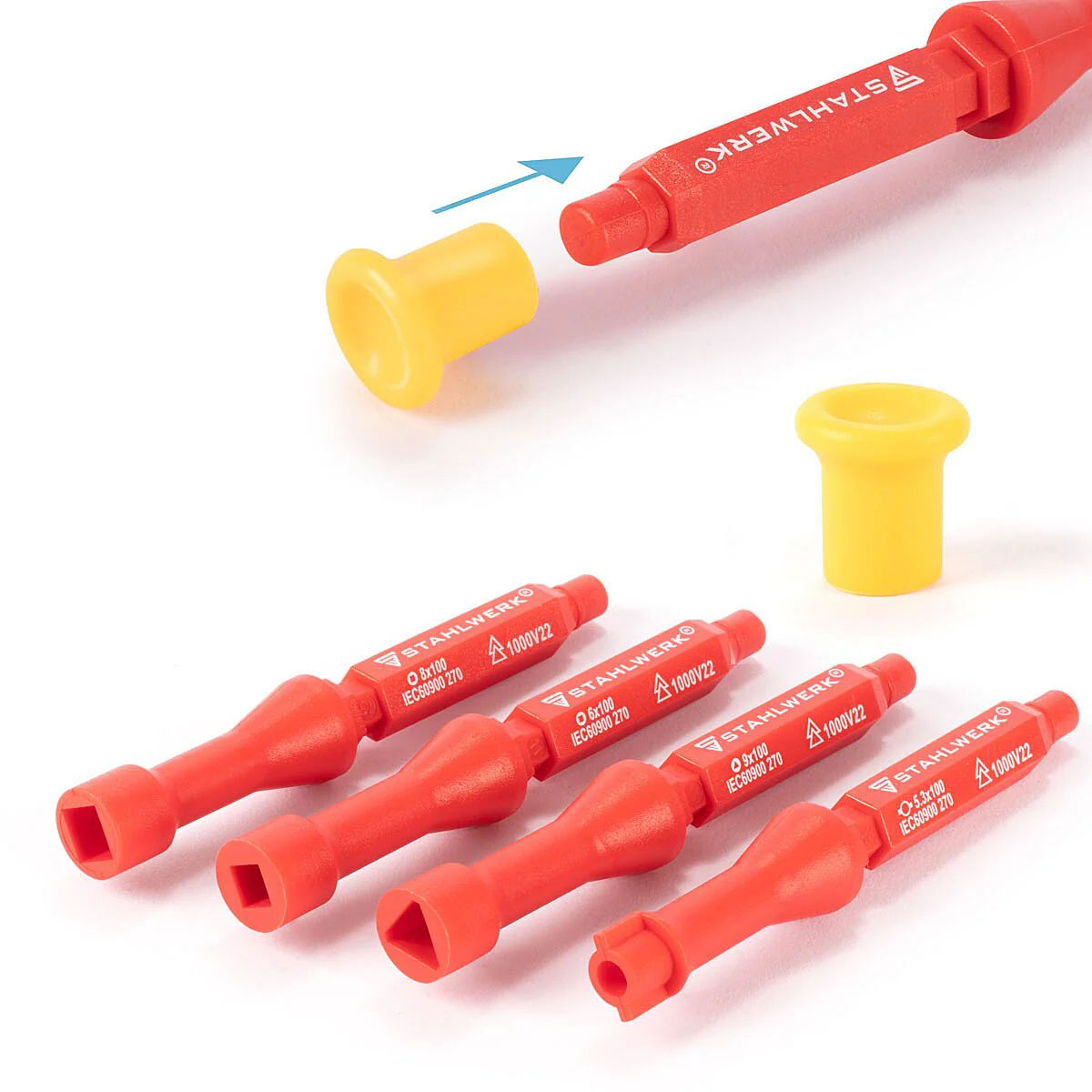 STAHLWERK VDE 1000V 20-teiliges isoliertes Schraubendreher- und Zangen Set VSZ-20 ST Profi Schraubenzieher Set | Elektriker Werkzeug Set | Elektro Schraubendreher-Satz inklusive Werkzeugkoffer - Image 10