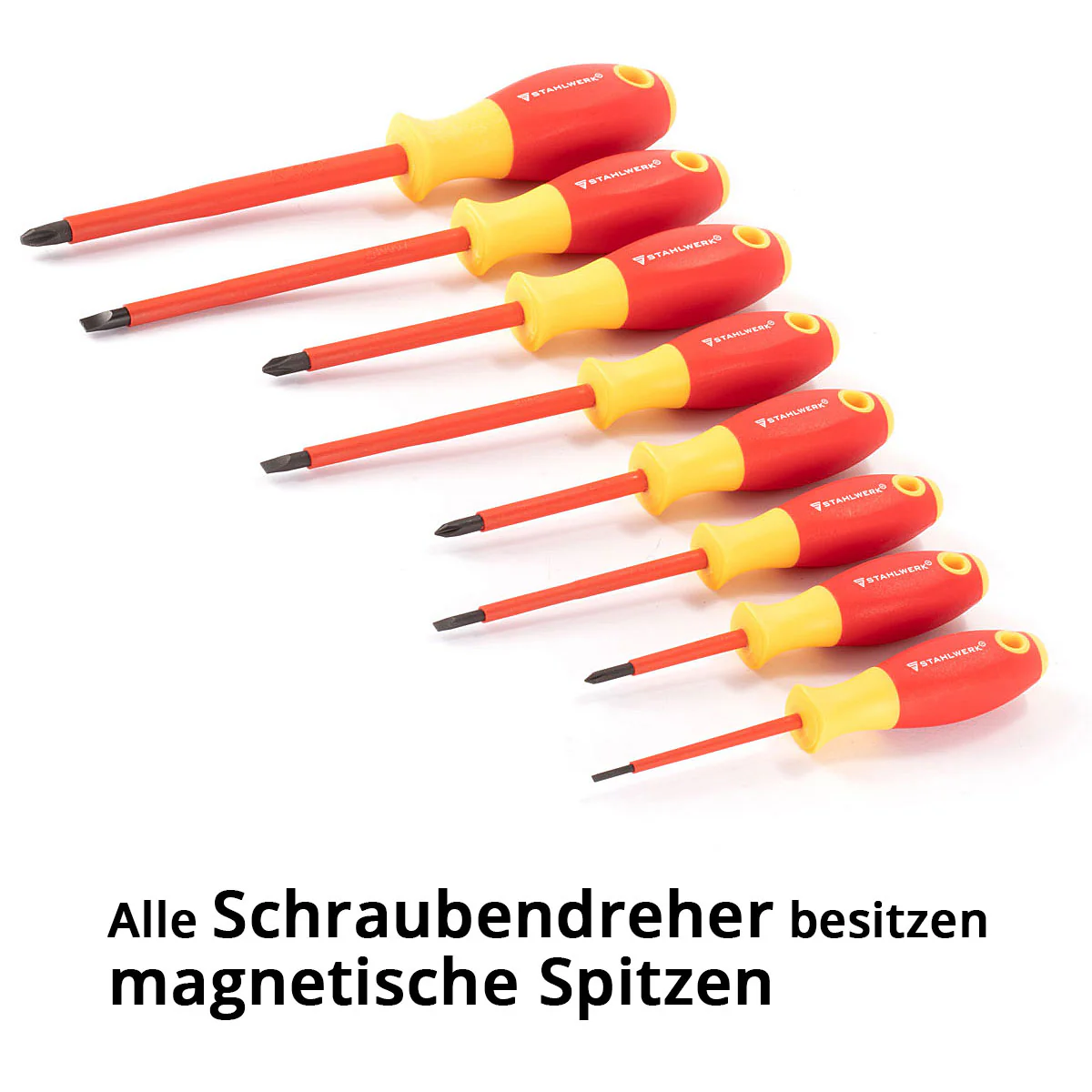 STAHLWERK VDE 1000V 20-teiliges isoliertes Schraubendreher- und Zangen Set VSZ-20 ST Profi Schraubenzieher Set | Elektriker Werkzeug Set | Elektro Schraubendreher-Satz inklusive Werkzeugkoffer - Image 6