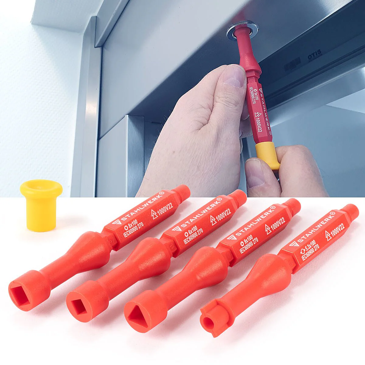 STAHLWERK VDE 1000V 20-teiliges isoliertes Schraubendreher- und Zangen Set VSZ-20 ST Profi Schraubenzieher Set | Elektriker Werkzeug Set | Elektro Schraubendreher-Satz inklusive Werkzeugkoffer - Image 7