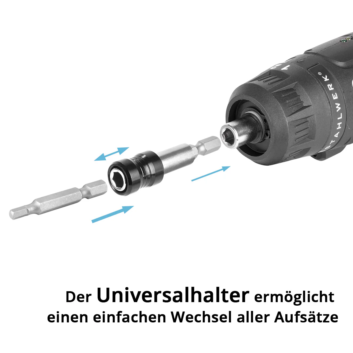 STAHLWERK 28-teiliges Schraubendreher-Bit-Set mit Sechskant-Schaft für Akkuschrauber, Bitsatz und Stecknusssatz aus Chrom-Vanadium inklusive Transportbox | Schraubenzieher Set | Steckschlüsselsatz - Image 4