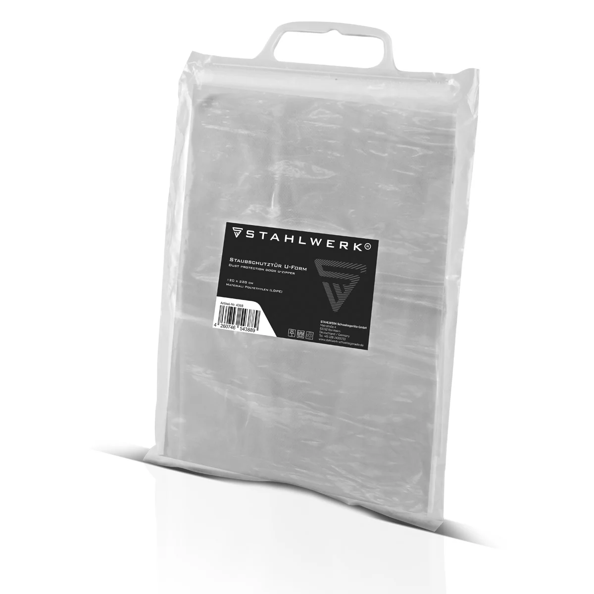 STAHLWERK Staubschutztür U-Form Staubtür / Schmutzschleuse / Staubvorhang mit integriertem Reißverschluss - Image 3