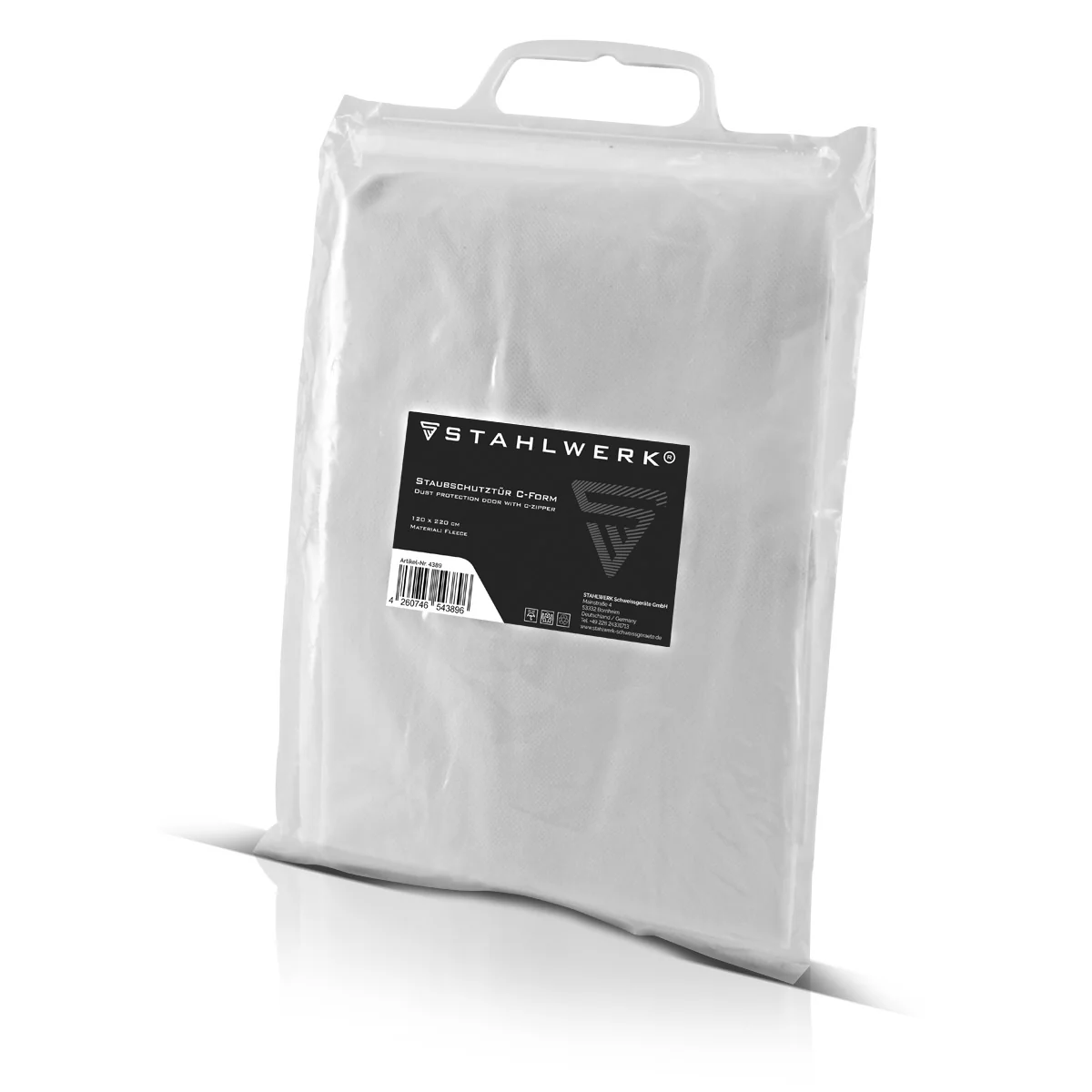 STAHLWERK Staubschutztür C-Form / Staubtür / Schmutzschleuse / Staubvorhang mit integriertem Reißverschluss - Image 3