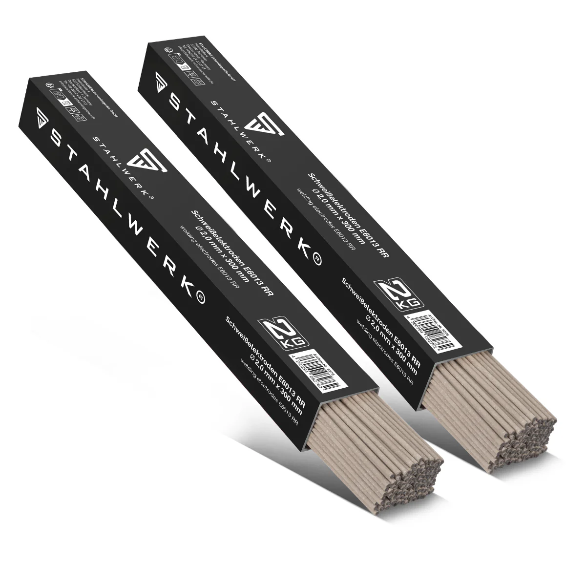 STAHLWERK 2 x Stabelektroden AWS E6013RR dick rutilumhüllt 2 mm x 300 mm, Schweißstrom 50-70 A, hohe chemische Reinheit, 2 kg MMA ARC - Image 3