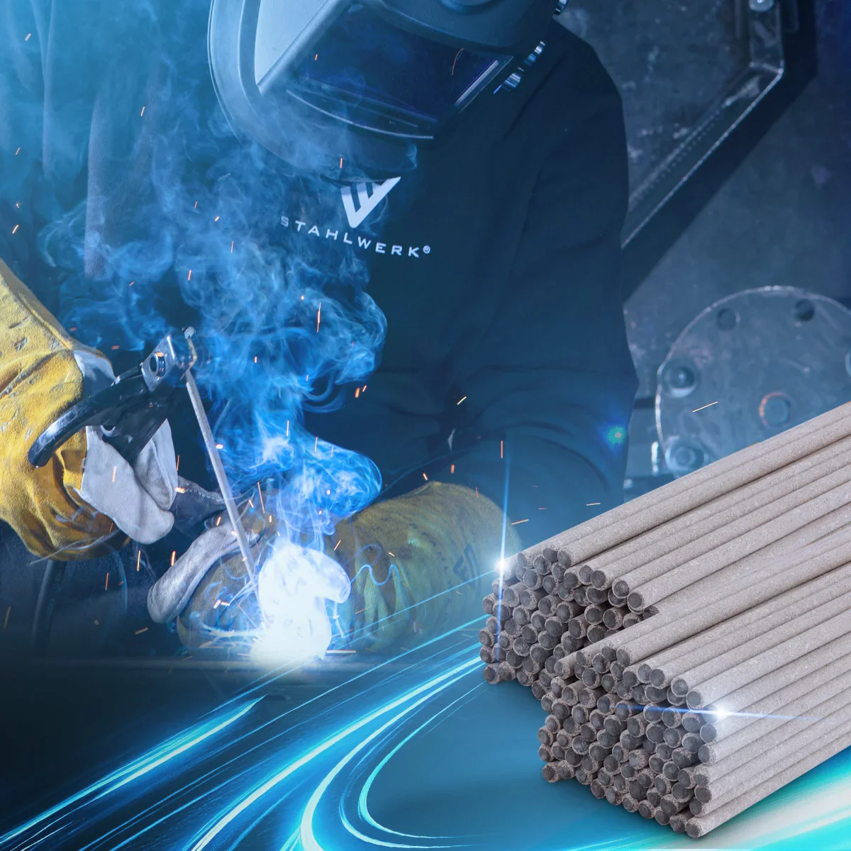 STAHLWERK 2 x Stabelektroden AWS E6013RR dick rutilumhüllt 2 mm x 300 mm, Schweißstrom 50-70 A, hohe chemische Reinheit, 2 kg MMA ARC - Image 5