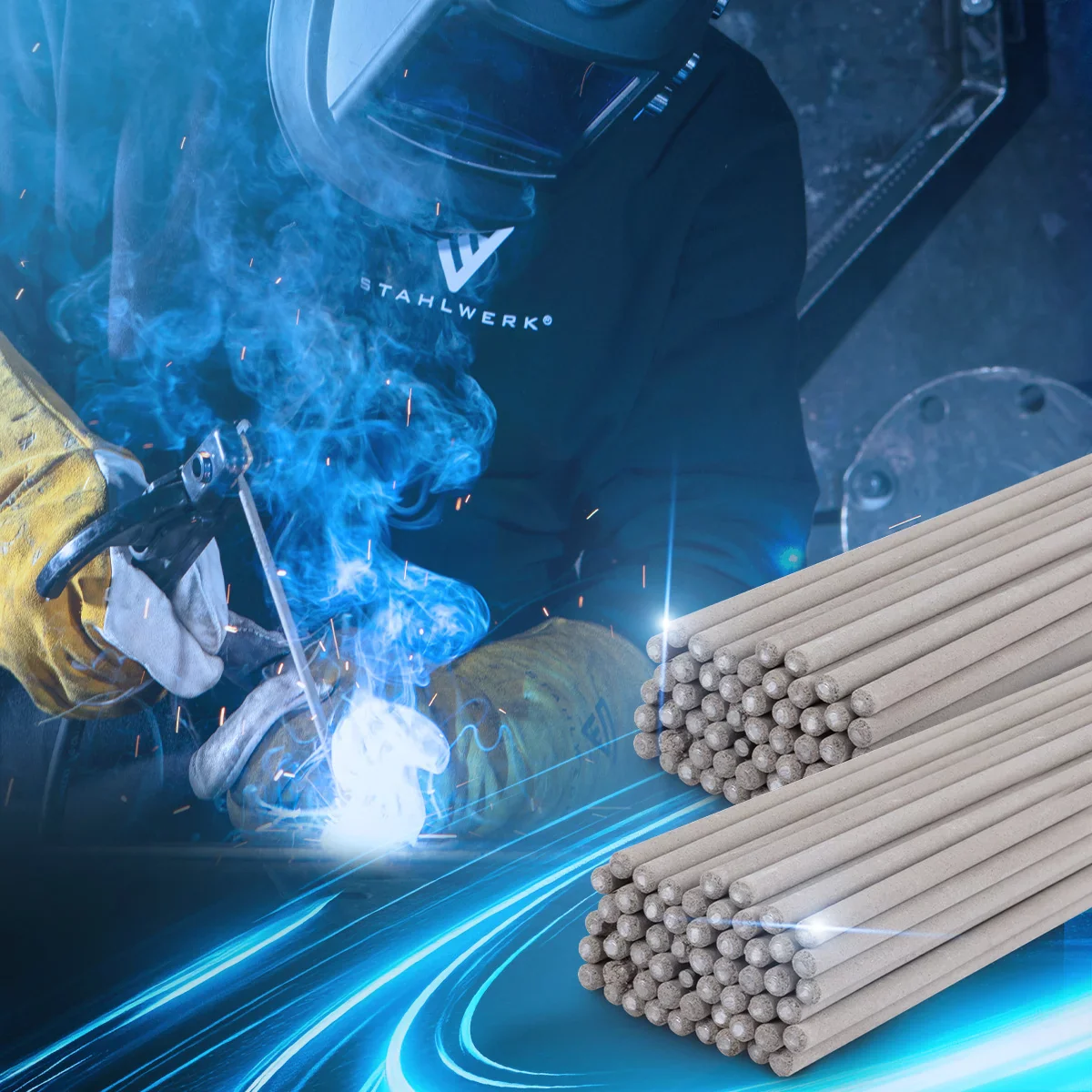 STAHLWERK 2x Stabelektroden AWS E6013RR dick rutilumhüllt 2,5 x 350 mm, Schweißstrom 50-90 A, hohe chemische Reinheit, 2 kg MMA ARC. - Image 5