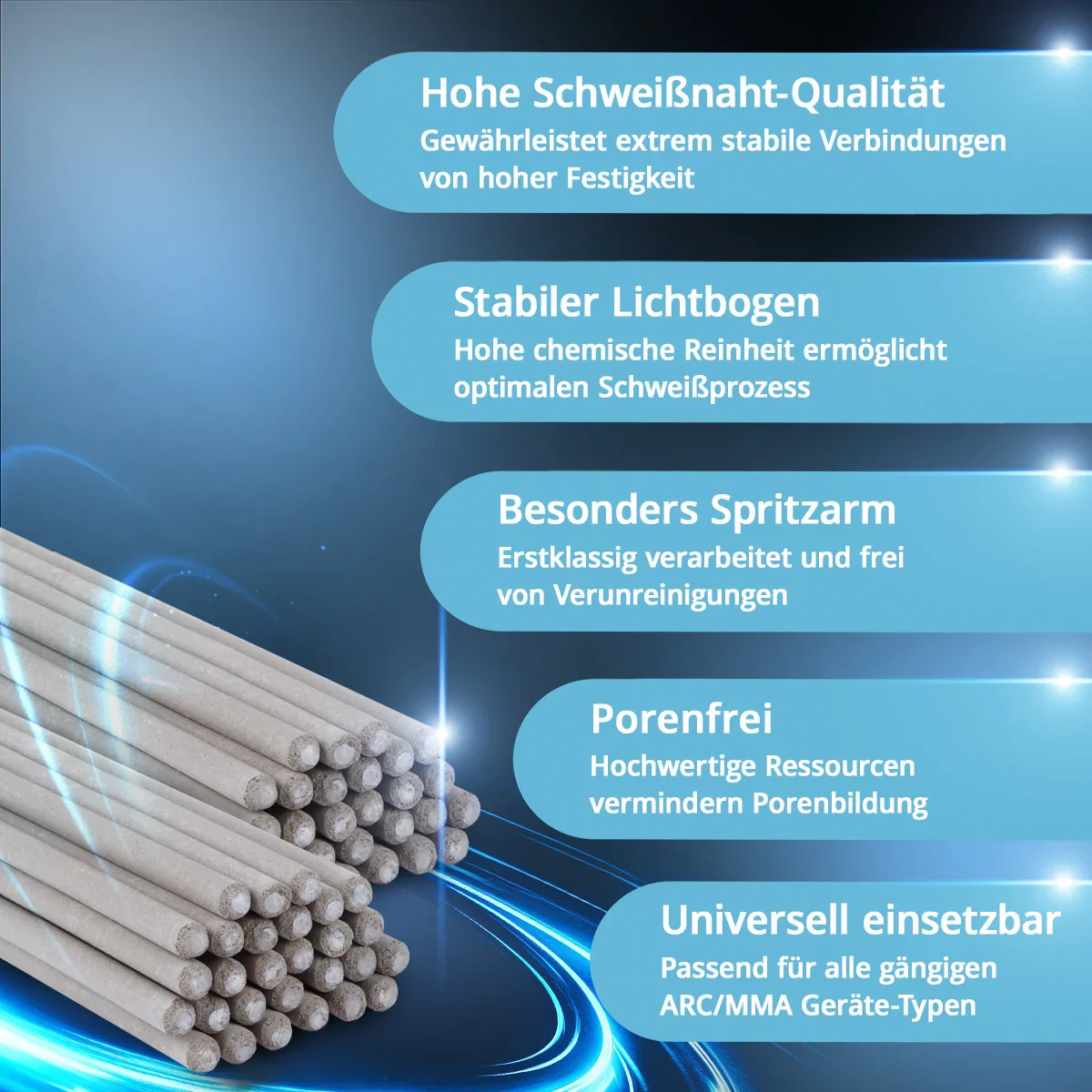 STAHLWERK 2x Stabelektroden AWS E6013RR dick rutilumhüllt 3,2 x 350 mm, Schweißstrom 90-130 A, hohe chemische Reinheit, 2 kg MMA ARC. - Image 4
