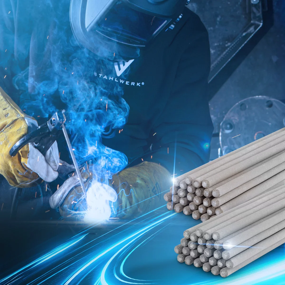 STAHLWERK 2x Stabelektroden AWS E6013RR dick rutilumhüllt 3,2 x 350 mm, Schweißstrom 90-130 A, hohe chemische Reinheit, 2 kg MMA ARC. - Image 5