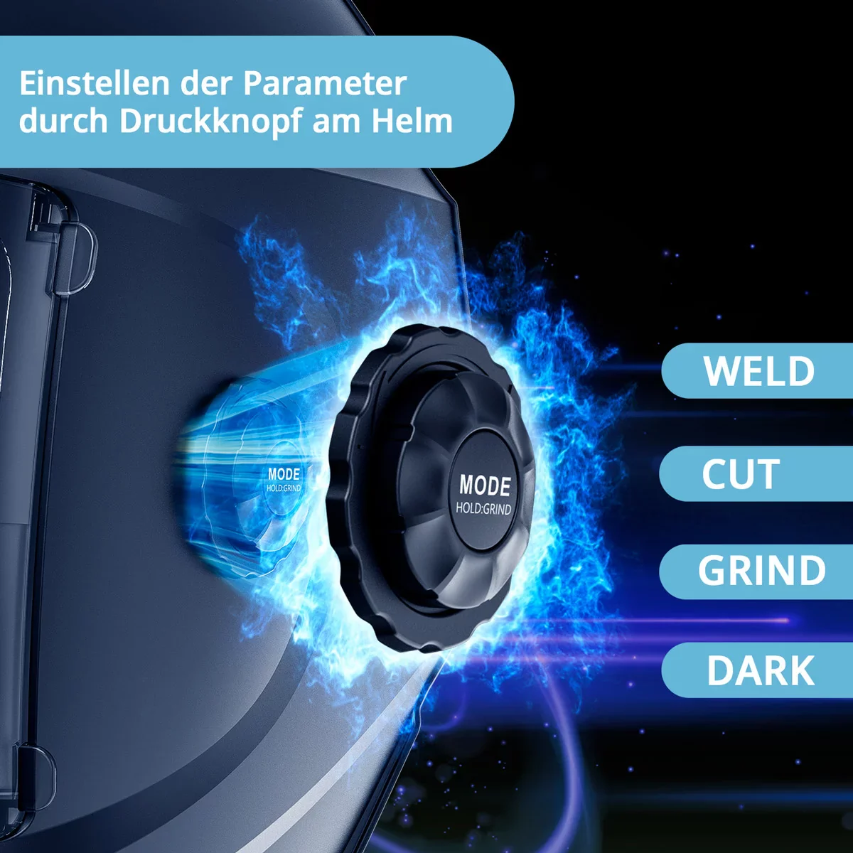 STAHLWERK 3-in-1 Automatik-Schweißhelm BOOSTER AIR | Schweißhelm mit Frischluftzufuhr | PAPR-System | True-Colour-Farbwiedergabe | Jobspeicher | Abdunkelung DIN 4 bis DIN 13 | Optische Klasse 1/1/1/2 - Image 7