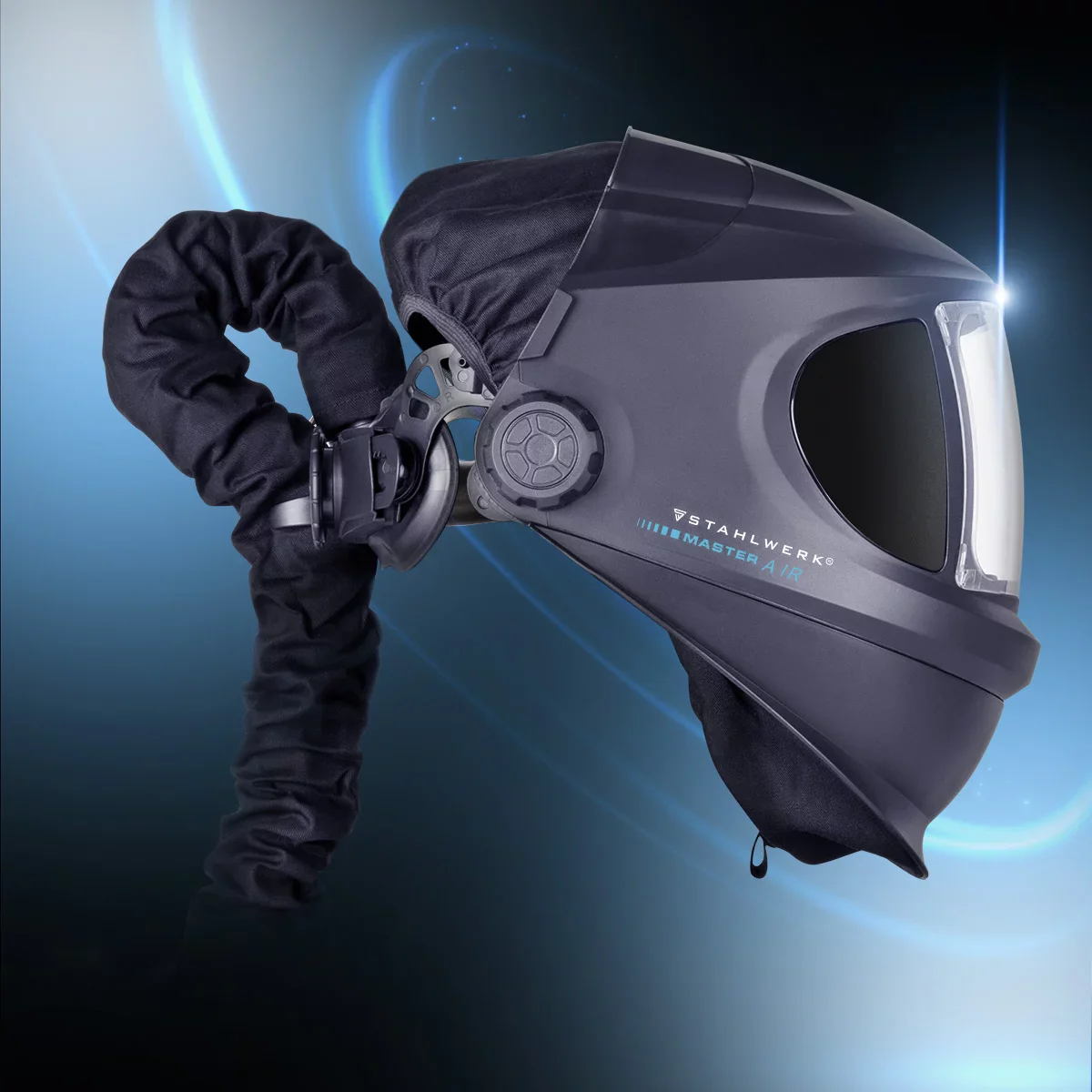 STAHLWERK 3-in-1 Automatik-Schweißhelm MASTER AIR | Schweißhelm mit Frischluftzufuhr | Bluetooth-Fernsteuerung | True-Colour-Farbwiedergabe | Abdunkelung DIN 4 bis DIN 14 | Optische Klasse 1/1/1/1 - Image 13