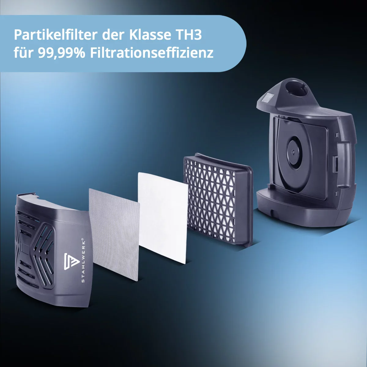 STAHLWERK 3-in-1 Automatik-Schweißhelm MASTER AIR | Schweißhelm mit Frischluftzufuhr | Bluetooth-Fernsteuerung | True-Colour-Farbwiedergabe | Abdunkelung DIN 4 bis DIN 14 | Optische Klasse 1/1/1/1 - Image 5