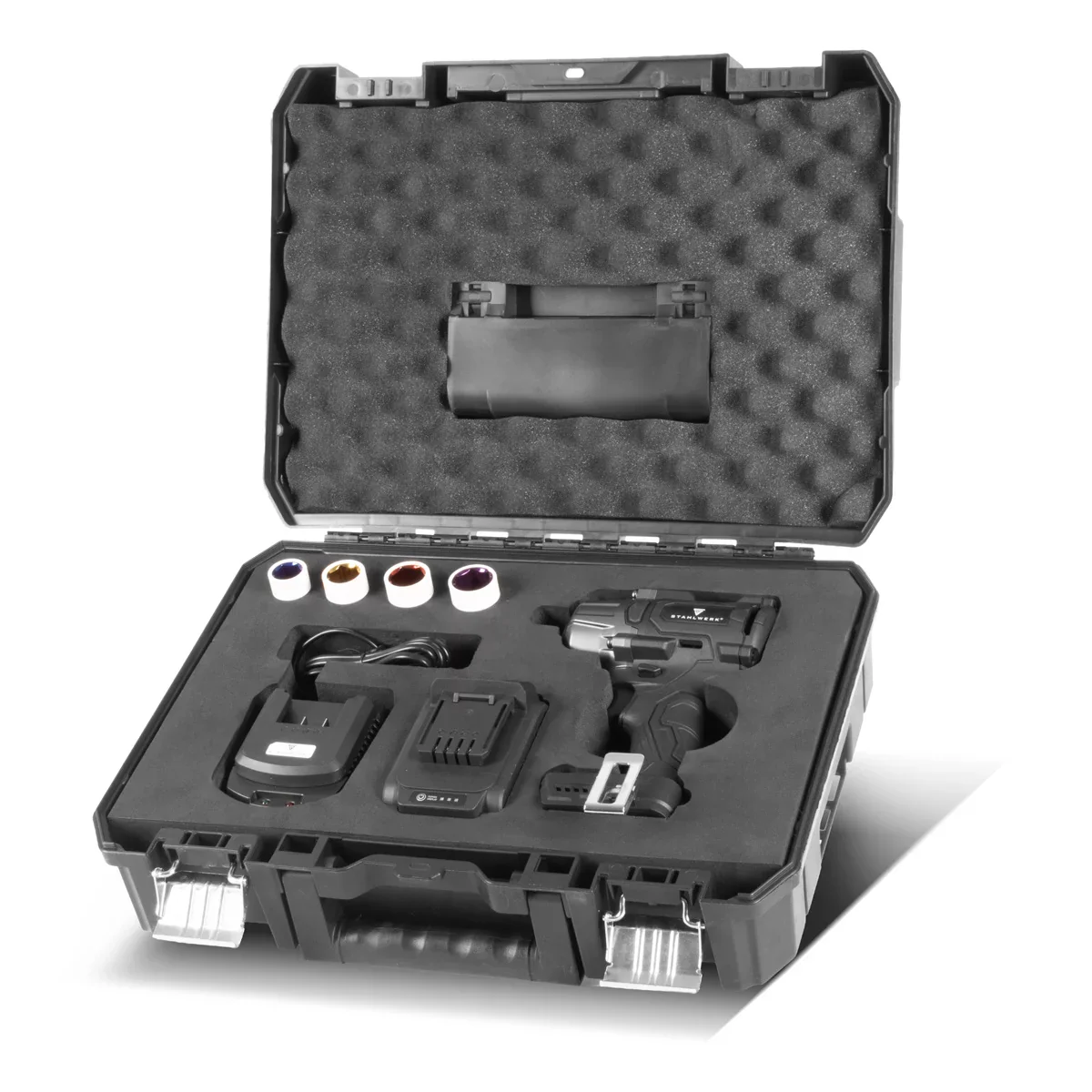 STAHLWERK Akku-Drehschlagschrauber ADS-880 ST | 20 Volt-System | Brushless-Technologie | Akku-Schlagschrauber mit 880 Nm | ½“ Zoll Aufnahme | Inklusive 4 Schonnüsse 17-22 mm | Akku und Ladegerät - Image 11