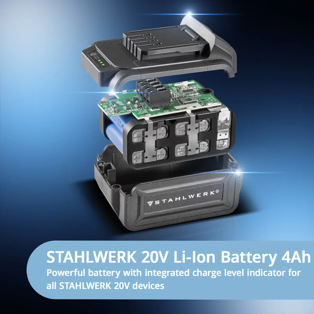 STAHLWERK Akku-Drehschlagschrauber ADS-880 ST | 20 Volt-System | Brushless-Technologie | Akku-Schlagschrauber mit 880 Nm | ½“ Zoll Aufnahme | Inklusive 4 Schonnüsse 17-22 mm | Akku und Ladegerät - Image 5