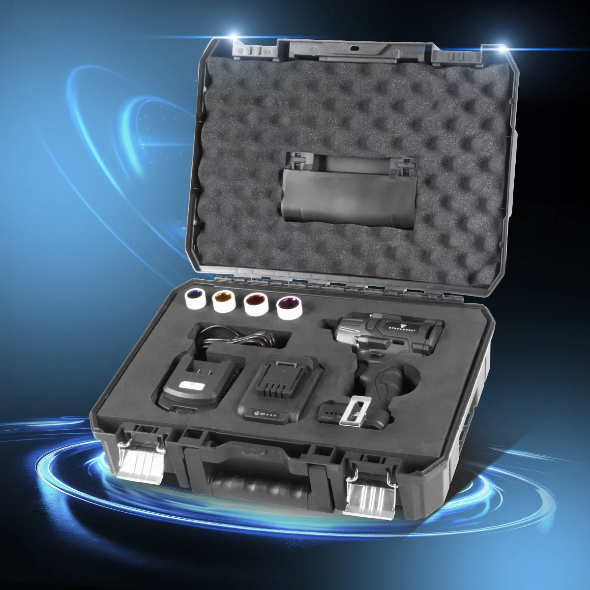 STAHLWERK Akku-Drehschlagschrauber ADS-880 ST | 20 Volt-System | Brushless-Technologie | Akku-Schlagschrauber mit 880 Nm | ½“ Zoll Aufnahme | Inklusive 4 Schonnüsse 17-22 mm | Akku und Ladegerät - Image 7