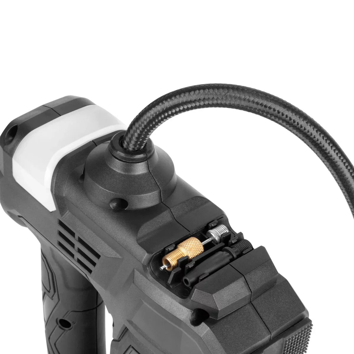 STAHLWERK Akku-Druckluftkompressor ADK-20 ST | 72 Watt Leistung und 2 Ah Akku | Mini-Kompressor zum Aufpumpen von Reifen, Bällen | Elektrische Luftpumpe mit Digitalanzeige und Beleuchtung | Luftkompressor - Image 8