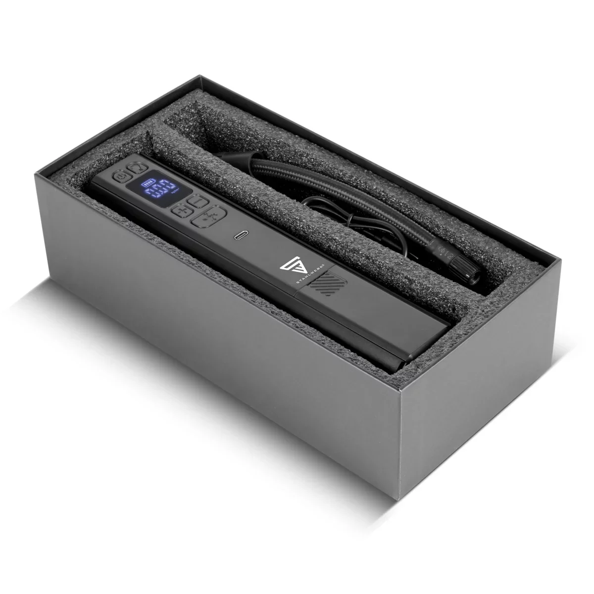 STAHLWERK Akku-Kompressor HF-800 ST | Reifenkompressor mit 4.000 mAh Lithium-Akku | 80 W Leistung, max. 4,2 bar | Digitaldisplay mit psi/bar/kg/cm² | Automatik-Abschaltung | LED-Arbeitslicht - Image 13