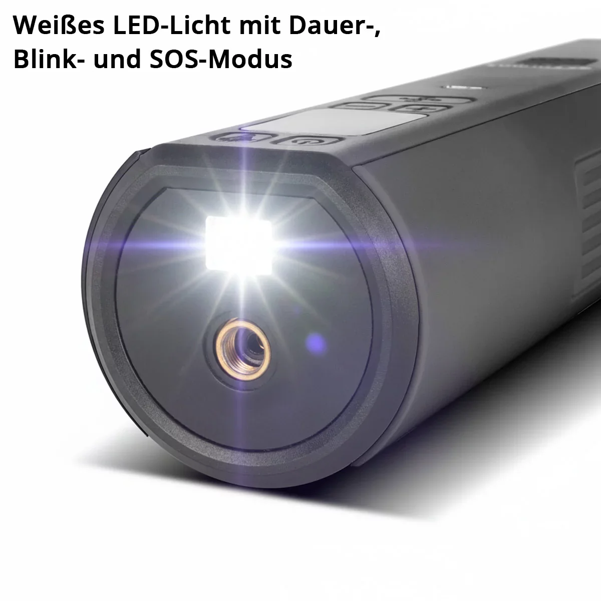 STAHLWERK Akku-Kompressor HF-800 ST | Reifenkompressor mit 4.000 mAh Lithium-Akku | 80 W Leistung, max. 4,2 bar | Digitaldisplay mit psi/bar/kg/cm² | Automatik-Abschaltung | LED-Arbeitslicht - Image 5