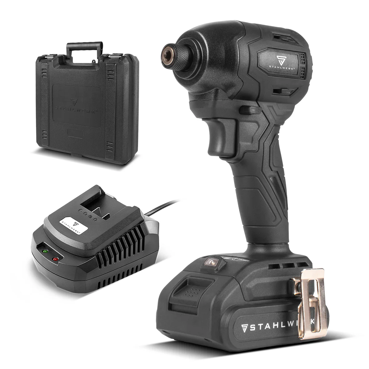 STAHLWERK Akku-Schlagschrauber ADS-190 ST | 20 Volt-System | Akkuschrauber mit Brushless-Technologie | Drehschlagschrauber 190 Nm | Inklusive Akku und Ladegerät | 1/4" Hex-Bithalter - Image 3