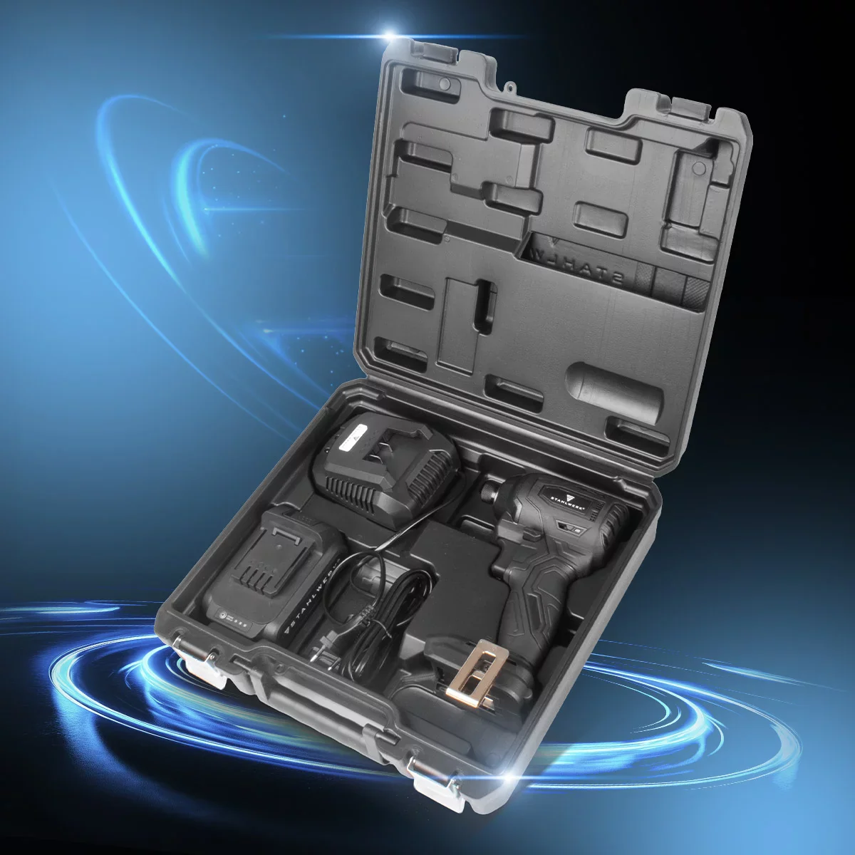 STAHLWERK Akku-Schlagschrauber ADS-190 ST | 20 Volt-System | Akkuschrauber mit Brushless-Technologie | Drehschlagschrauber 190 Nm | Inklusive Akku und Ladegerät | 1/4" Hex-Bithalter - Image 6