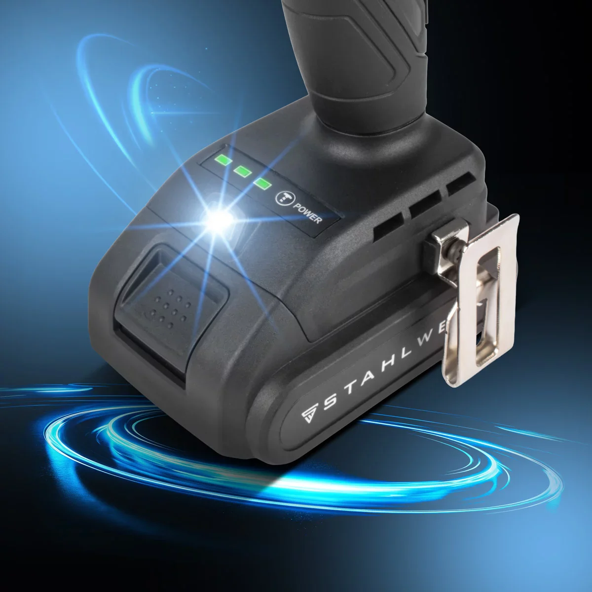 STAHLWERK Akku-Schlagschrauber ADS-190 ST | 20 Volt-System | Akkuschrauber mit Brushless-Technologie | Drehschlagschrauber 190 Nm | Inklusive Akku und Ladegerät | 1/4" Hex-Bithalter - Image 7