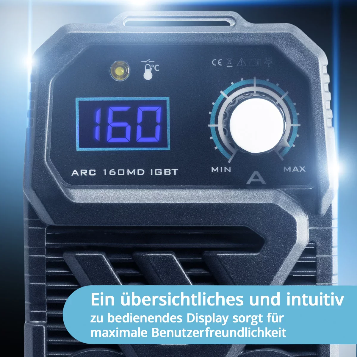 STAHLWERK ARC 160 MD Schweißgerät - DC MMA | E-Hand | Lift-TIG Inverter mit 160 Ampere, IGBT Technologie und Single-Board, 7 Jahre Hersteller-Garantie - Image 4