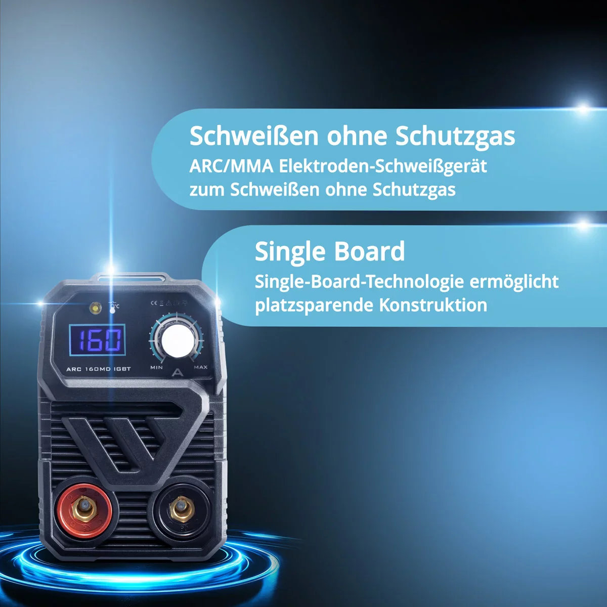 STAHLWERK ARC 160 MD Schweißgerät - DC MMA | E-Hand | Lift-TIG Inverter mit 160 Ampere, IGBT Technologie und Single-Board, 7 Jahre Hersteller-Garantie - Image 5