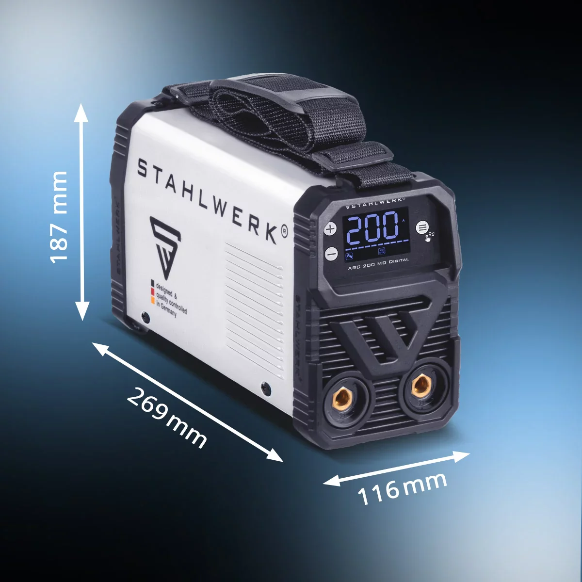 STAHLWERK ARC 200 MD Digital Elektroden-Schweißgerät DC Vollausstattung MMA / E-Hand, Lift-TIG | Echte 200 Ampere | Digital-Display mit Menü | Hotstart, Anti-Stick, ARC-Force, VRD | Smart-Kühlung | IGBT-Technologie - Image 10
