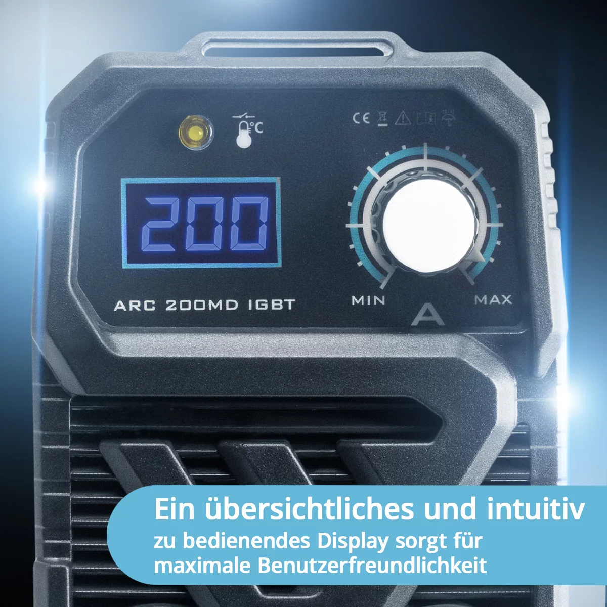 STAHLWERK ARC 200 MD Schweißgerät Vollausstattung - DC MMA | E-Hand| Lift-TIG Inverter mit 200 Ampere, IGBT Technologie und Single-Board, 7 Jahre Hersteller-Garantie - Image 4