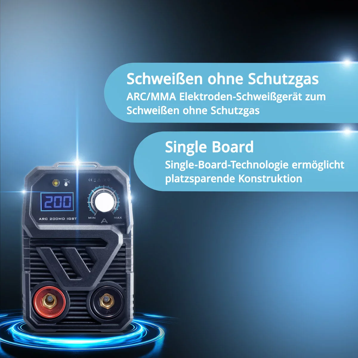 STAHLWERK ARC 200 MD Schweißgerät Vollausstattung - DC MMA | E-Hand| Lift-TIG Inverter mit 200 Ampere, IGBT Technologie und Single-Board, 7 Jahre Hersteller-Garantie - Image 5