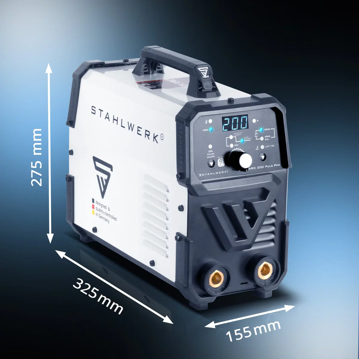 STAHLWERK ARC 200 Puls Pro Elektroden-Schweißgerät, kompakter MMA | E-Hand | Lift-TIG Inverter mit 200 Ampere, IGBT Technologie und Puls-Funktion - Image 10