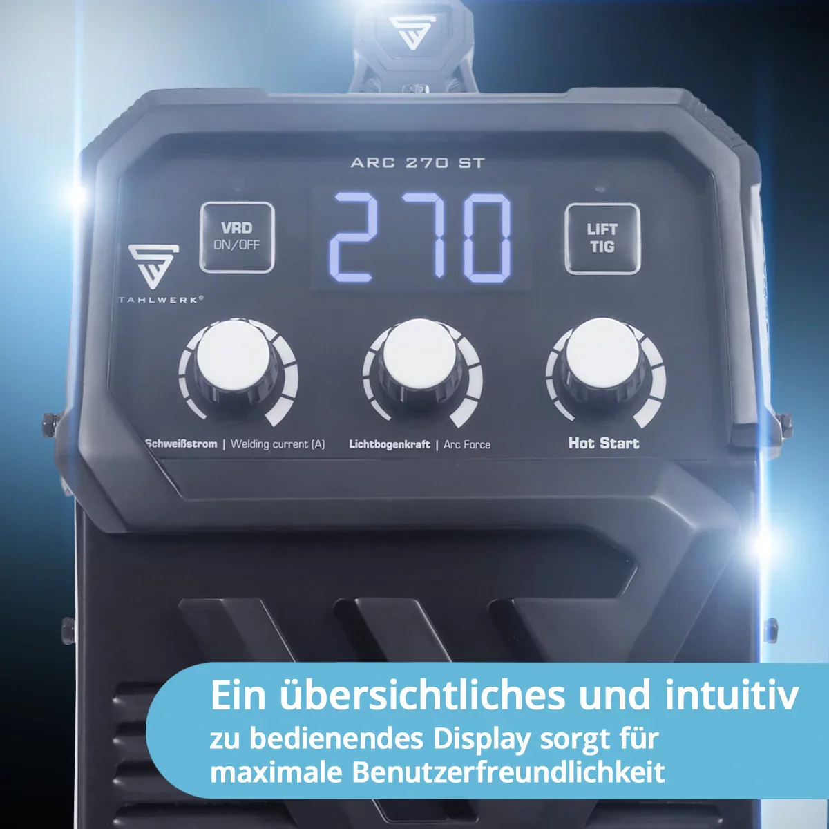STAHLWERK Schweißgerät ARC-270 ST | E-Hand-Schweißgerät 270 A | MMA- Elektrodenschweißen | Lift-TIG Inverter 400 V | Integrierter Überhitzungsschutz | Smart-Kühlung | Intelligente Temperatursteuerung - Image 4
