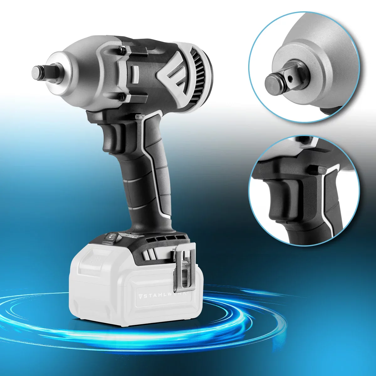 STAHLWERK Brushless Akku Drehschlagschrauber ADS-20 ST Solo | 20 Volt-System | Schlagschrauber | Akkuschrauber | ECHTE 500 Nm Drehmoment | 1/2 Zoll Aufnahme | verschleißfreier Motor | 7 Jahre Garantie - Image 4