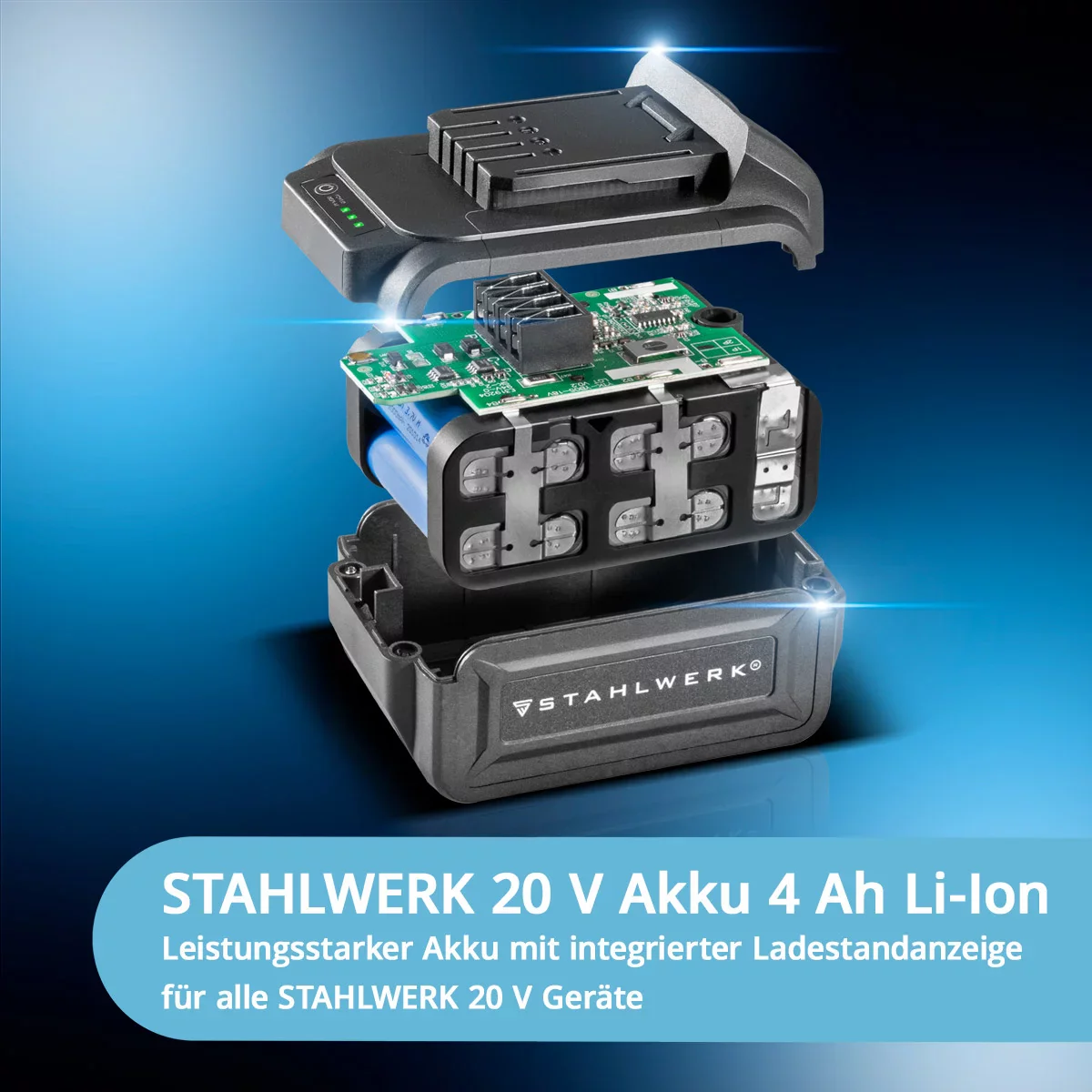 STAHLWERK Brushless Akku-Säbelsäge BRS-20 ST Reciprosäge / Stichsäge / Universalsäge mit 20 Volt, 4 Ah Li Ion Akku, Schnellspannfutter, 0-2600 U/min Leerlaufdrehzahl, 28 mm Hublänge - Image 5