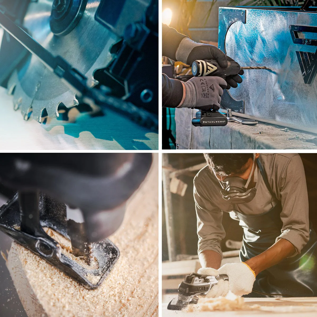 STAHLWERK Brushless Akku Set | Handkreissäge AKS-20 ST | Oszillierendes Multifunktionswerkzeug OMTB-20 ST | Säbelsäge BRS-20 ST | Bohrschrauber ABS-18 ST - Image 13