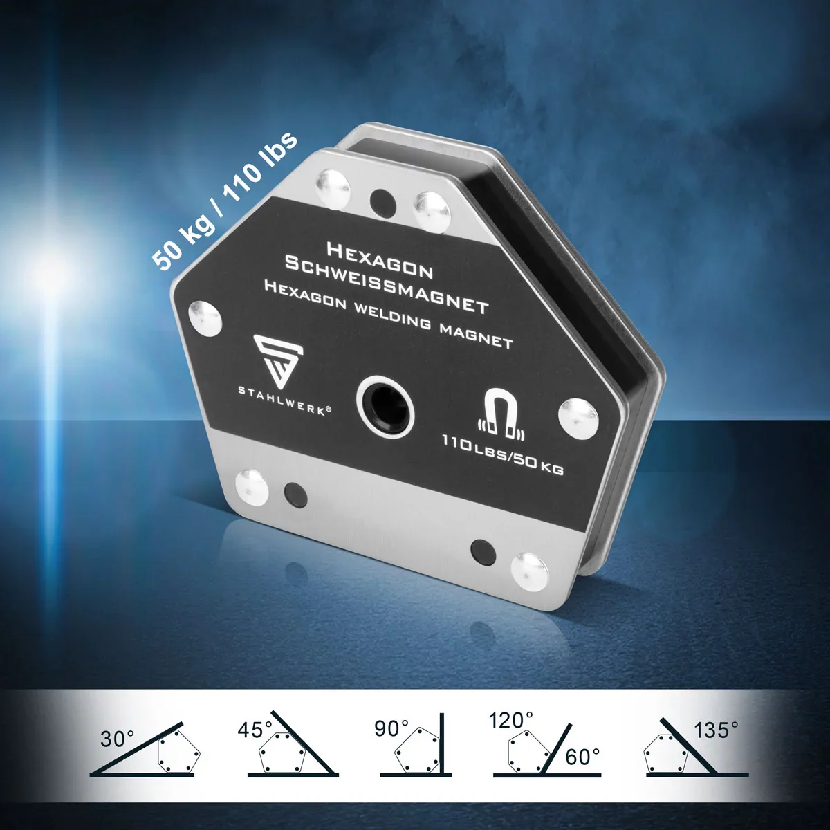 STAHLWERK Hexagon Schweißmagnet 2er Set | Leistungsstarker Magnet für vielseitige Anwendungen mit 50 kg Haftkraft - Image 5