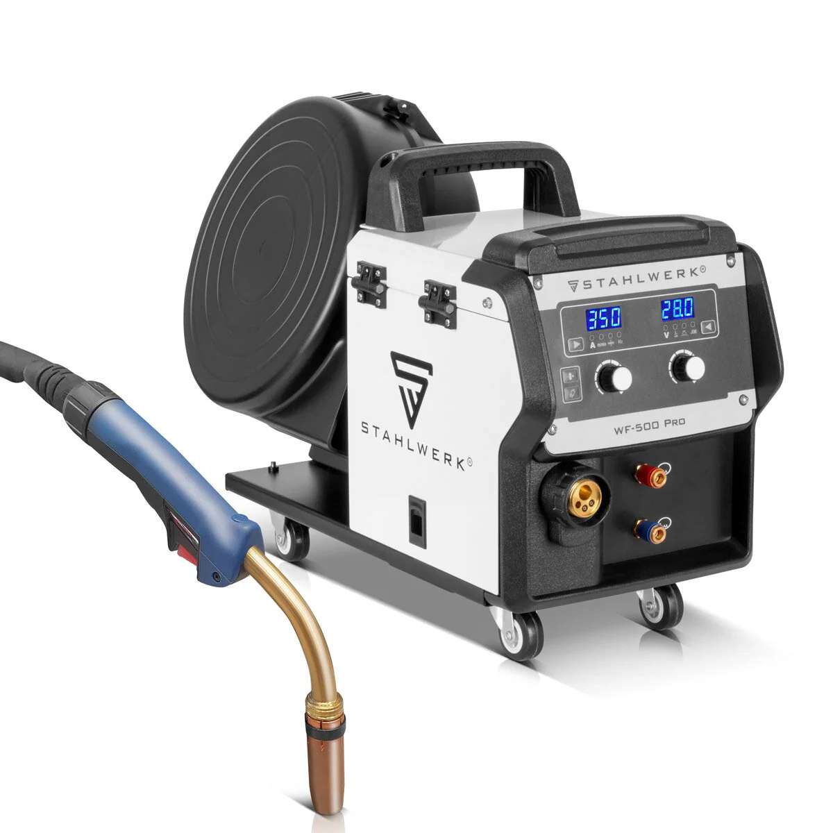 STAHLWERK Industrie-Schweißgerät MIG MAG 350 DP Vollsynergischer, wassergekühlter IGBT Inverter mit 350 A und Spot-Funktion, MIG MAG Schweißanlage mit Puls | Doppelpuls | High-Speed Puls - Image 13