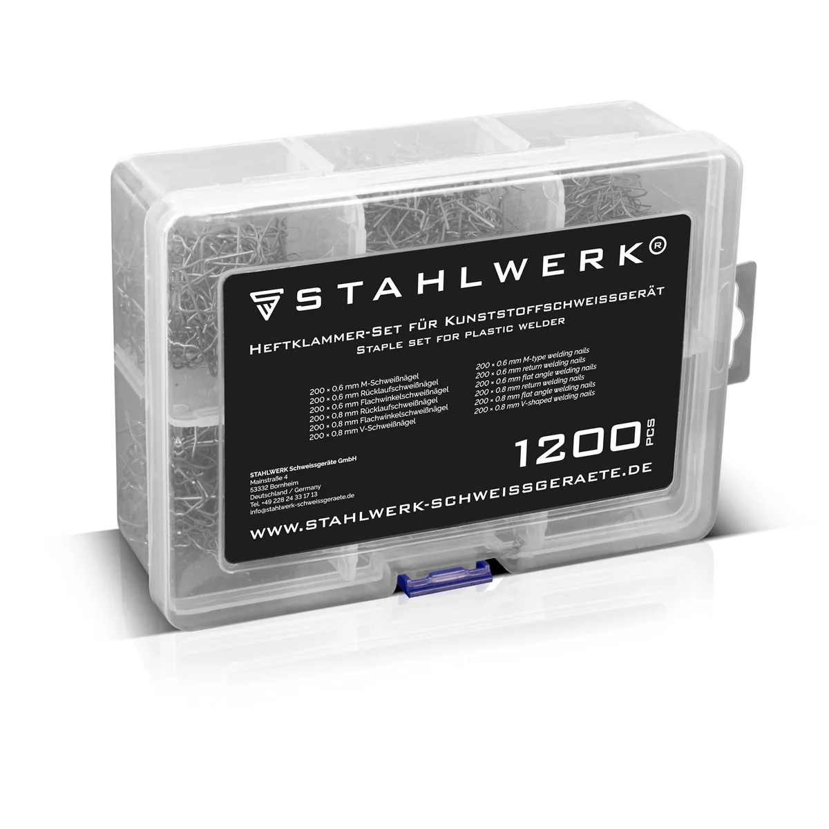 STAHLWERK Klammer Set für Kunststoff-Schweißgeräte 1.200 Heftklammern | Schweißnägel | Schweißklammern für Heißhefter zum Reparieren von für Stoßstangen und Plastik-Bauteilen - Image 3