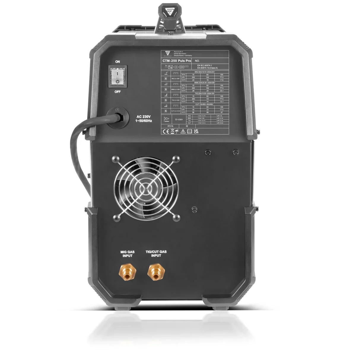 STAHLWERK Kombi-Schweißgerät CTM-250 Puls Pro 6-in-1 Schutzgas-Schweißgerät 200 A | Puls-Funktion | Synergischer Drahtvorschub | Integrierter 45 A Plasmaschneider CUT| WIG | MIG MAG | PULS | MMA| FLUX - Image 14